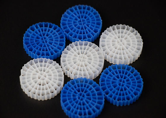 RAS Medios de filtro de plástico blanco MBBR K5 Para piscifactoría, tratamiento de aguas