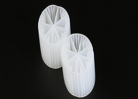 Material de plástico MBBR Bio Media virgen HDPE y color blanco 15 * 15mm Tamaño para agua