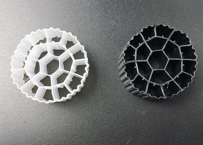 Proceso de células activas Medios MBBR de plástico HDPE de color blanco para SBR