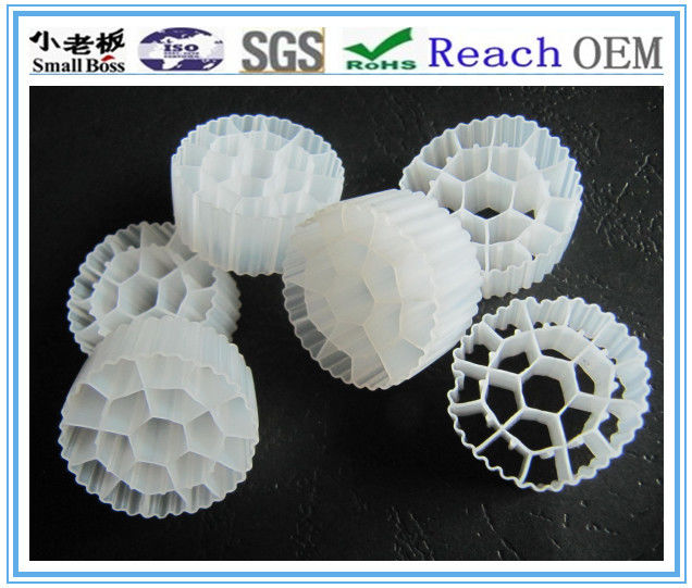 popular de color negro virgen de material HDPE MBBR bio medios para el tratamiento de aguas residuales industriales