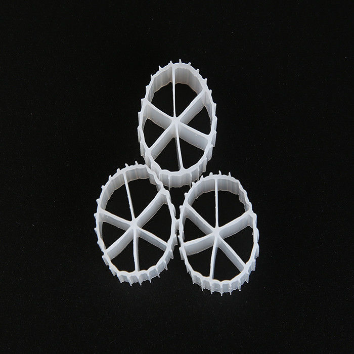 Medios de filtro biológico 100% virgen HDPE de color blanco para el tratamiento de aguas residuales