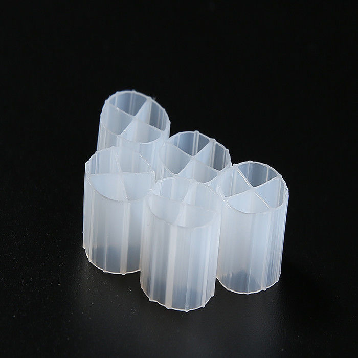 Medios de filtro flotante blanco virgen de material HDPE PE01 12 mm x 9 mm