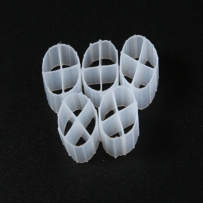 Medios de filtro flotante blanco virgen de material HDPE PE01 12 mm x 9 mm