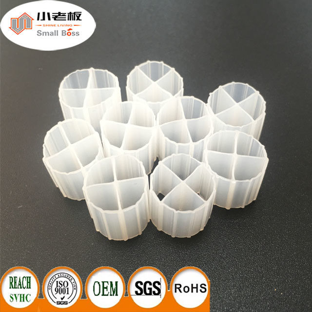 HIPS Biofilter de cama móvil de plástico de color blanco tamaño 12 * 9mm