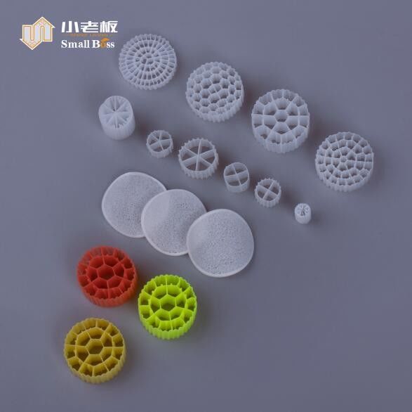25*10mm FDA 800M2/M3 BIOCELL biotubo flotante con filtro mbbr