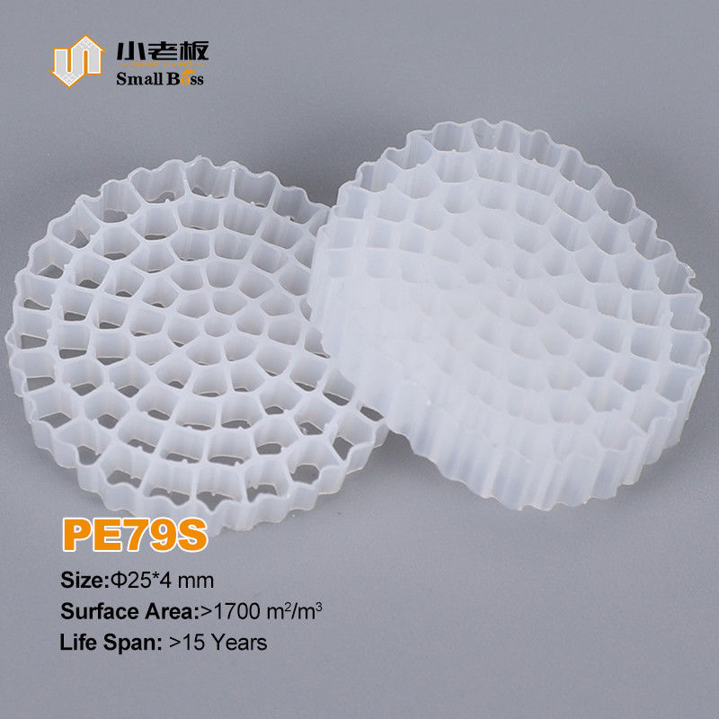 Material virgen de HDPE Mbbr Bio Media K5 Color blanco para el equipo de Ifas Medios de filtro