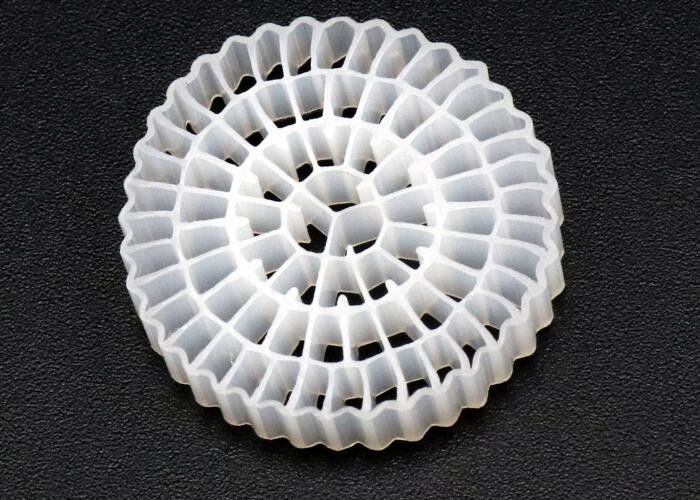 Crecimiento de la película biológica Medios de microfiltración rápidos K1 25 * 10 mm cualquier colorido HDPE Kaldnes