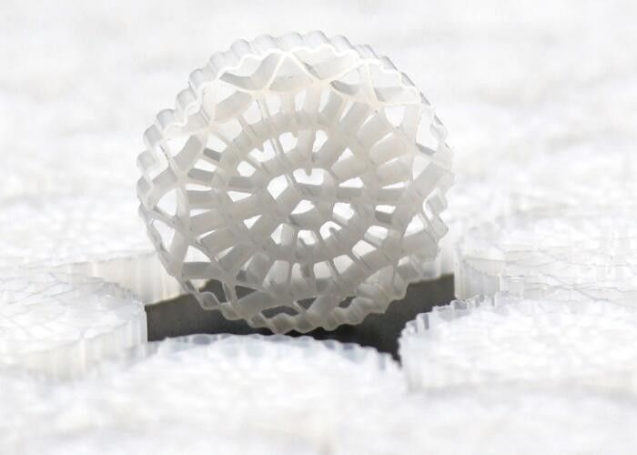 Medios de filtración de HDPE Kaldnes para estanques Biocellas Tecnología MBBR Resistencia al impacto