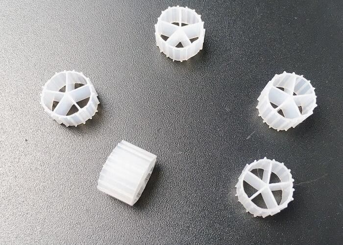 En stock K1 MBBR planta de tratamiento de agua 10*7mm Biocell Mbbr medios de filtro