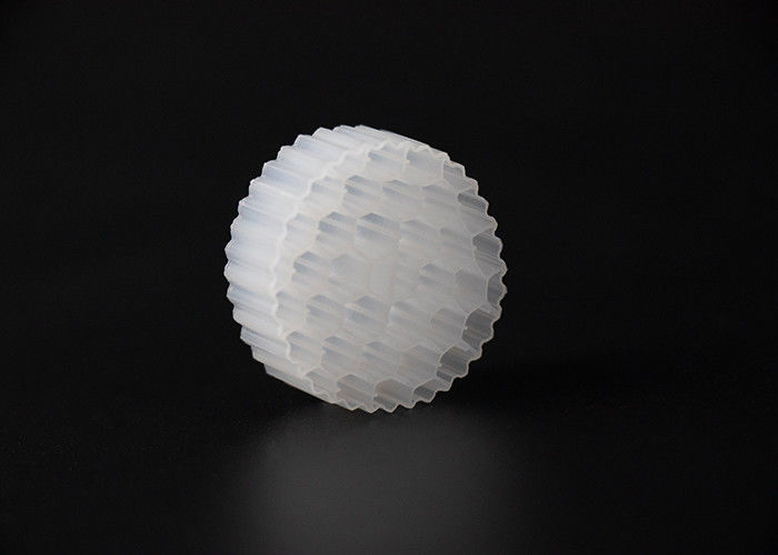 Color blanco Hdpe Material 38 agujeros MBBR portador virgen PE