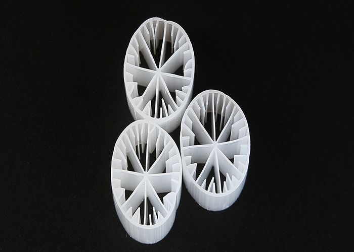 Material de plástico MBBR Bio Media virgen HDPE y color blanco 15 * 15mm Tamaño para agua