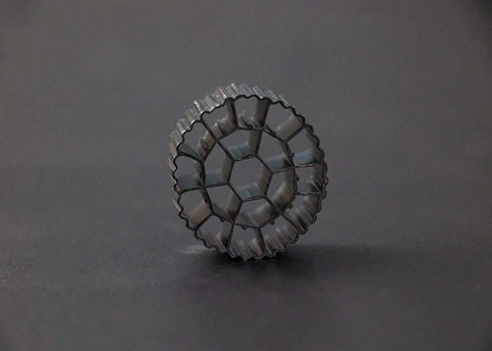 Color negro flotante 25*12MM Mbbr Medios de filtro biológico Material HDPE