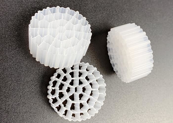 FDA Tecnología A / O segura MBBR Medios de filtro de plástico Material Hdpe blanco