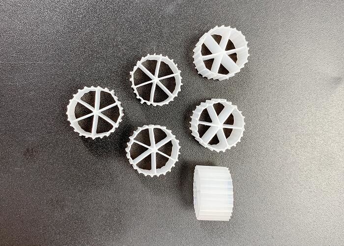 Color blanco FDA Material HDPE seguro cama móvil Biofilm Reactor de vida útil de 15 años