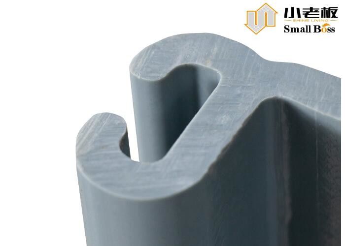 Pile de hojas de PVC de color gris de vinilo extrusión de tipo Z personalizada