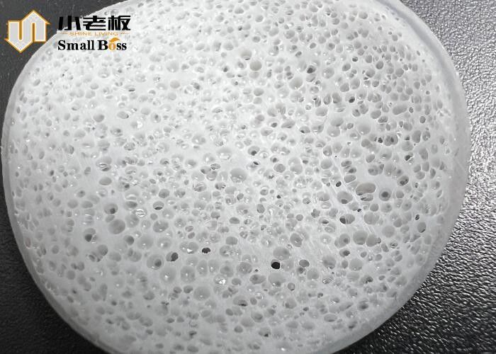 Densidad de PE virgen 0,95 g/cm3 MBBR Medios de filtro Blanco redondo Flotante